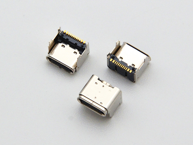 TYPE-C 16P 母座 板上垫高 2.5MM L=8.0MM CH=4.05MM